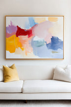 Vibrant Color Block Abstract Expressionist Painting