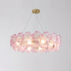 Ophelis Pink Flower Glass Chandelier