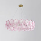 Ophelis Pink Flower Glass Chandelier