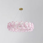 Ophelis Pink Flower Glass Chandelier