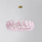 Ophelis Pink Flower Glass Chandelier