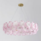 Ophelis Pink Flower Glass Chandelier