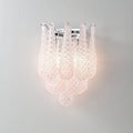 Aurora Wall Sconce Pink Waffle Glass Modern
