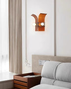 Wall Light Textured Glass Panels Dual Globes