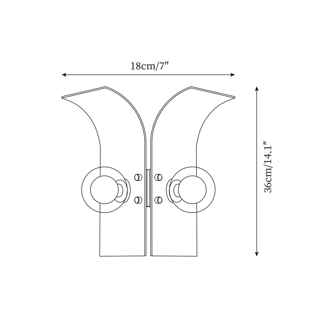 Wall Light Textured Glass Panels Dual Globes
