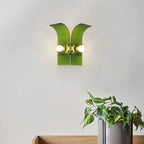 Wall Light Textured Glass Panels Dual Globes