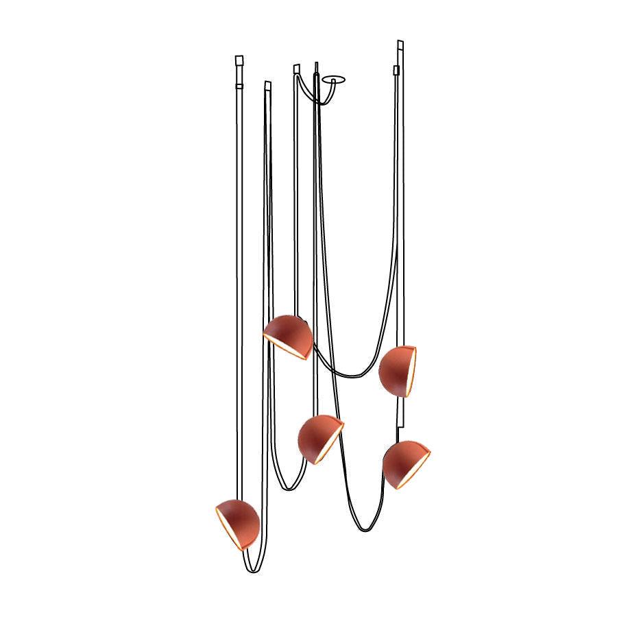 Cog Modern Minimalist Combination Leather Pendant Light