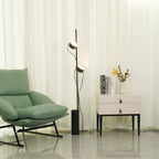 Avi Floor Lamp Cylindrical/Linear Modern, Metal, Black, Bedroom