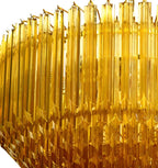 Aurora Chandelier Amber Murano Glass Prism Grand Art