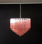 Aurora Chandelier Pink Glass Prisms Geometric