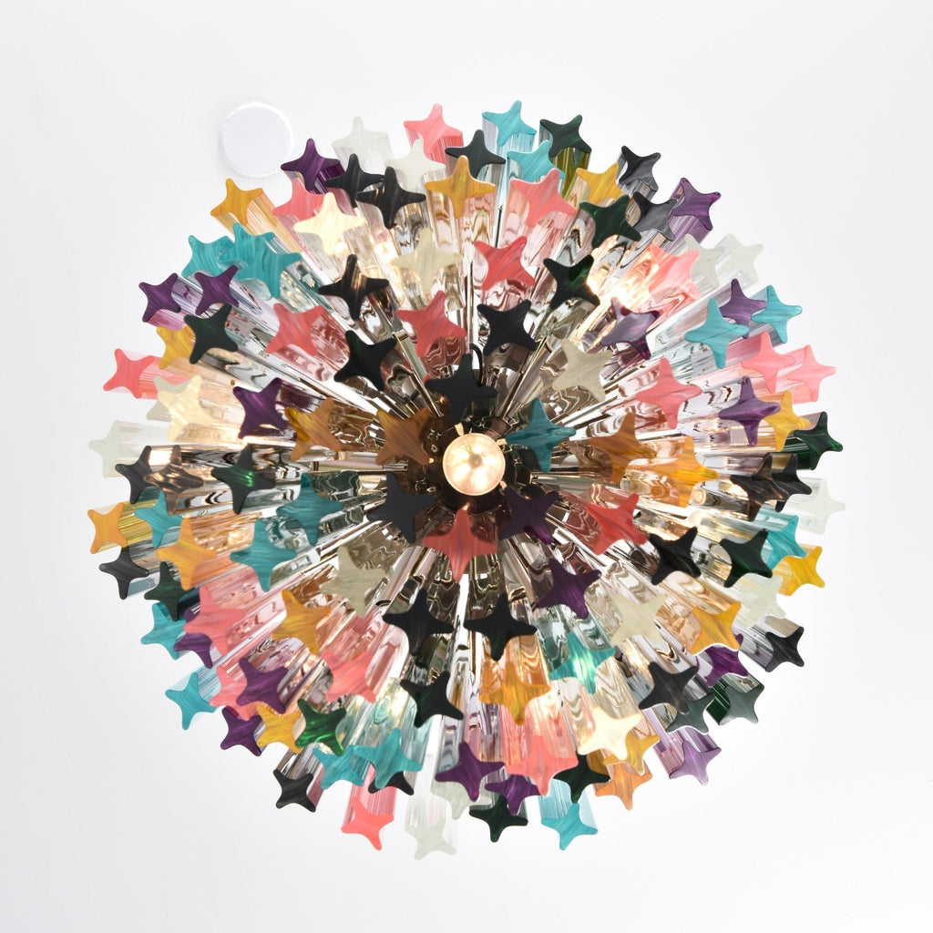 Aurora Chandelier Murano Glass Colorful Prism