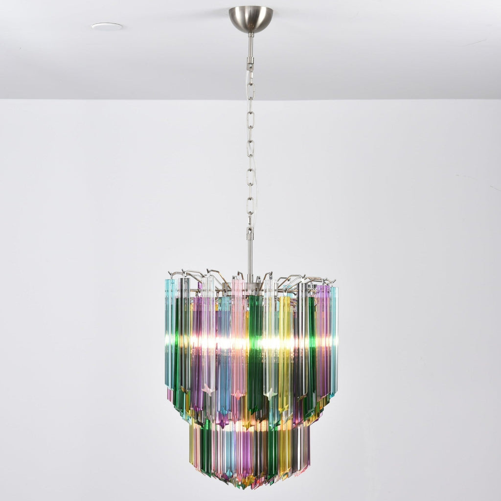 Aurora Chandelier Murano Glass Colorful Prism