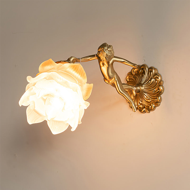 Arque Glass Rose Wall Lamp