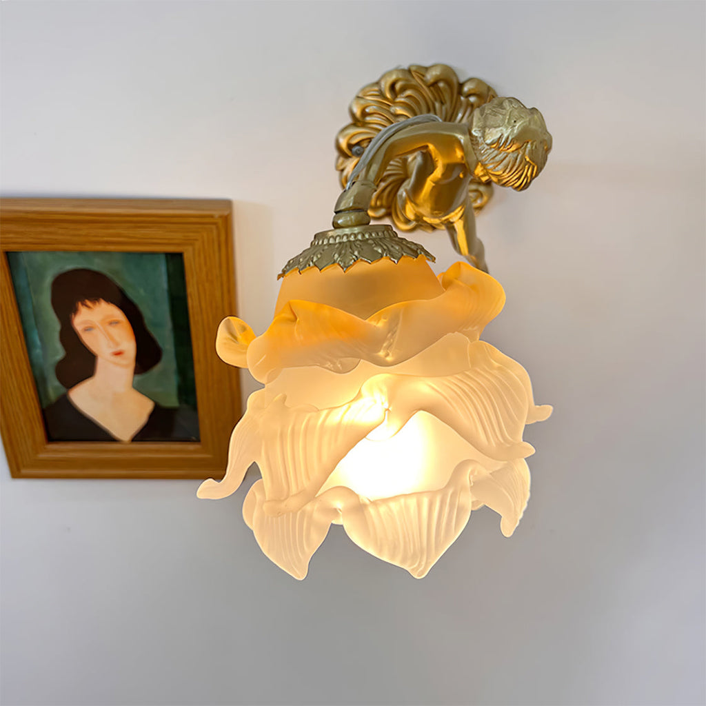 Arque Glass Rose Wall Lamp