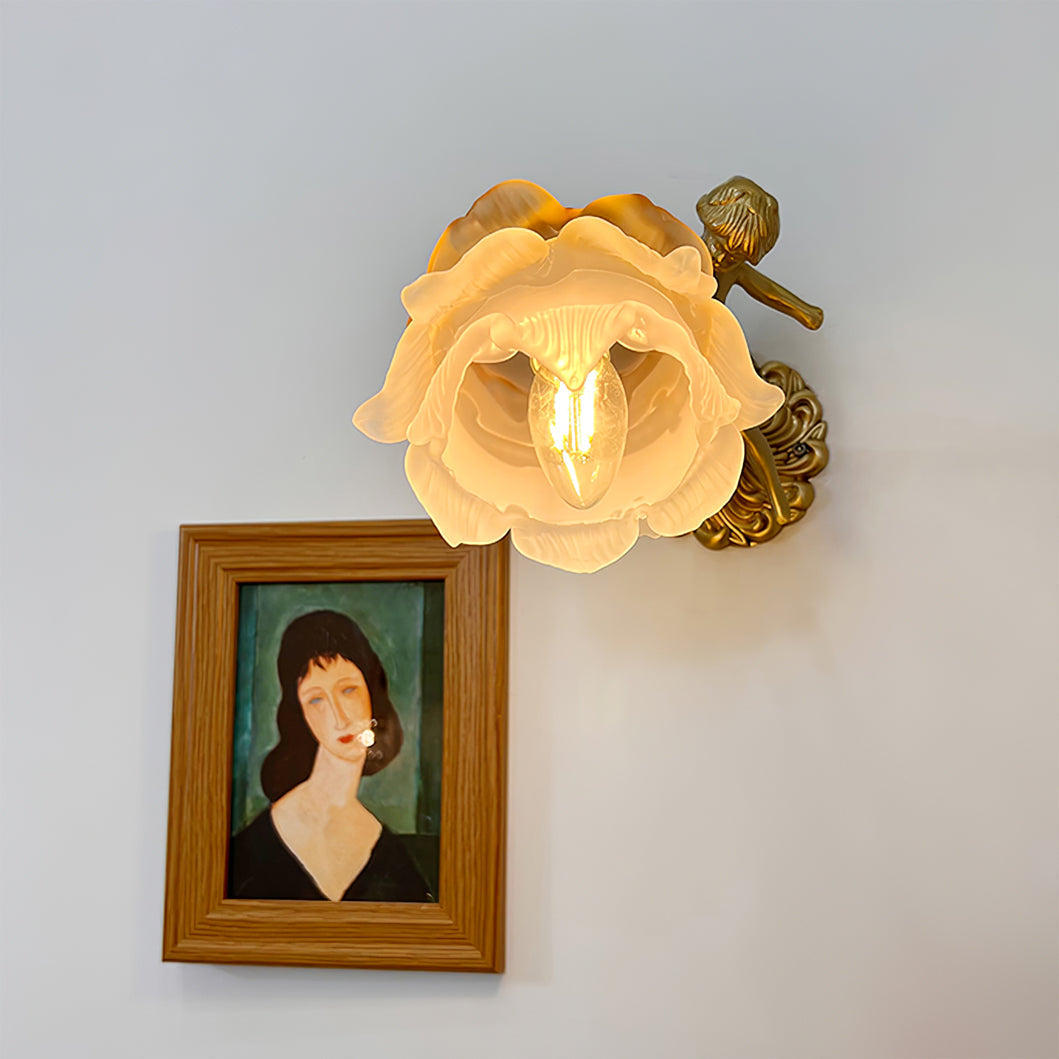 Arque Glass Rose Wall Lamp