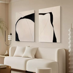Organic Diptych Art Oil Painting Set Of 2