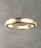 Symiria Luxury Alabaster Ring Pendant Light