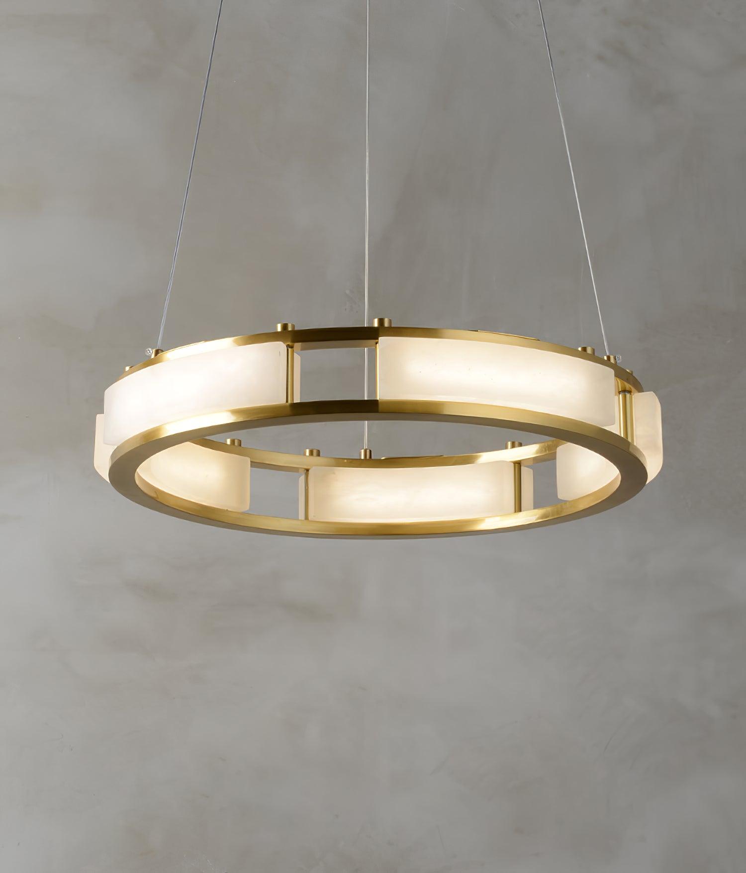 Symiria Luxury Alabaster Ring Pendant Light