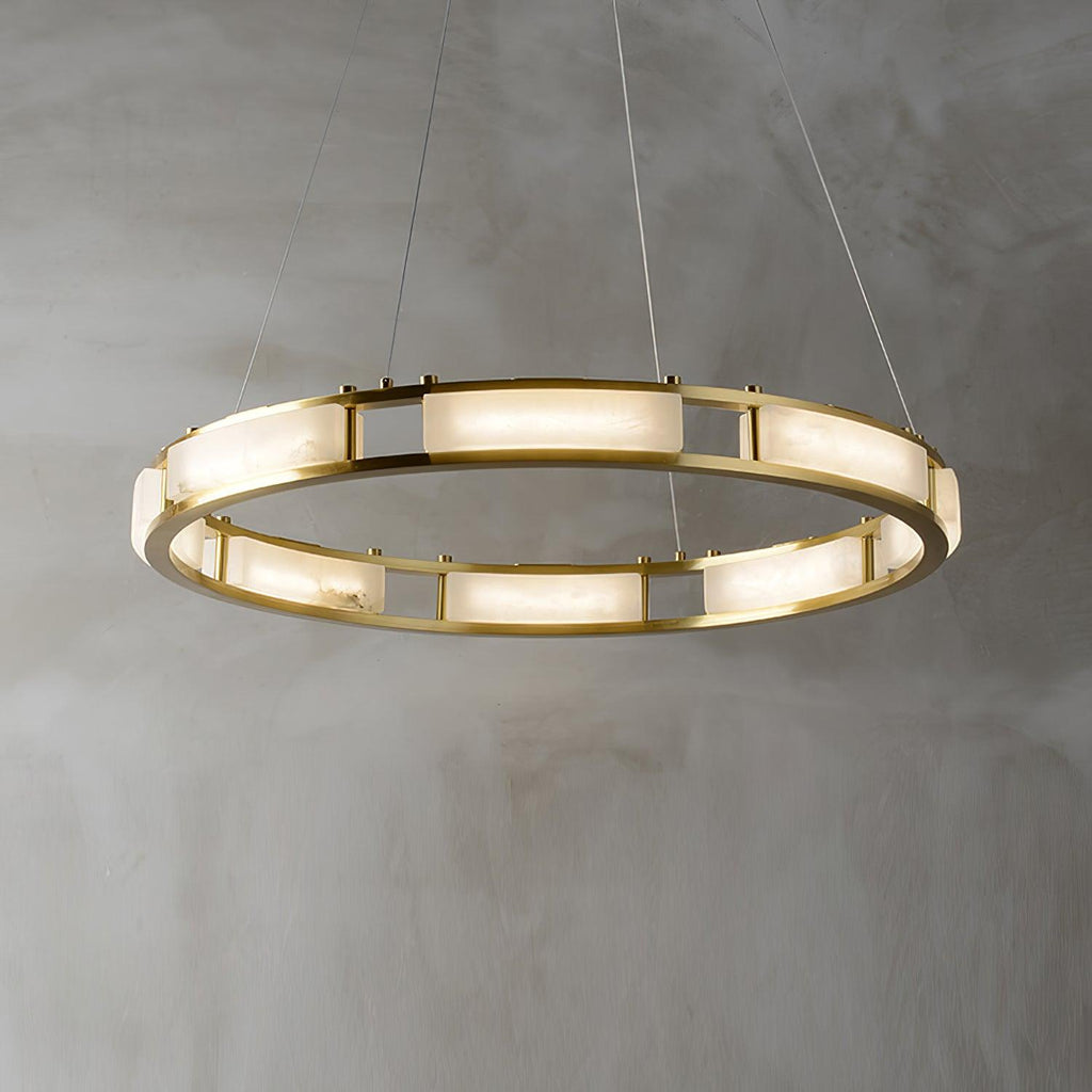 Symiria Luxury Alabaster Ring Pendant Light