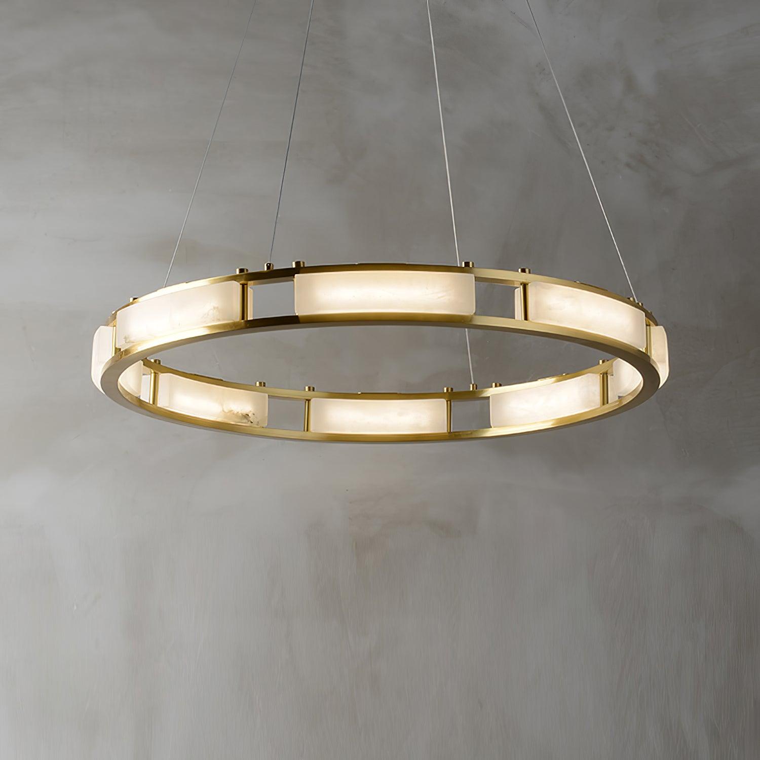 Symiria Luxury Alabaster Ring Pendant Light