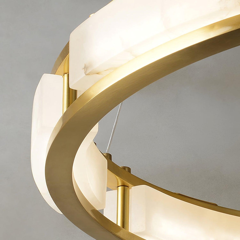Symiria Luxury Alabaster Ring Pendant Light