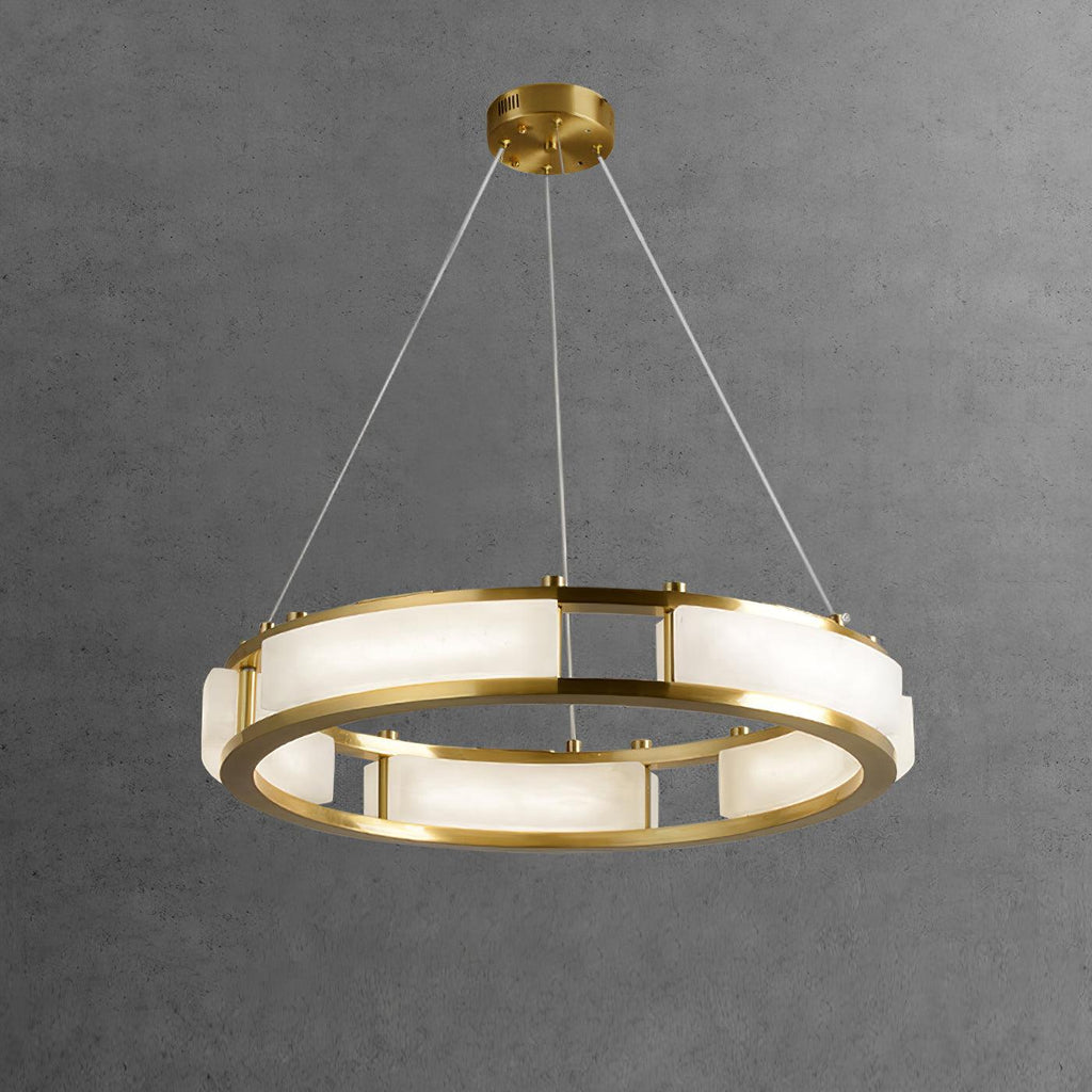 Symiria Luxury Alabaster Ring Pendant Light