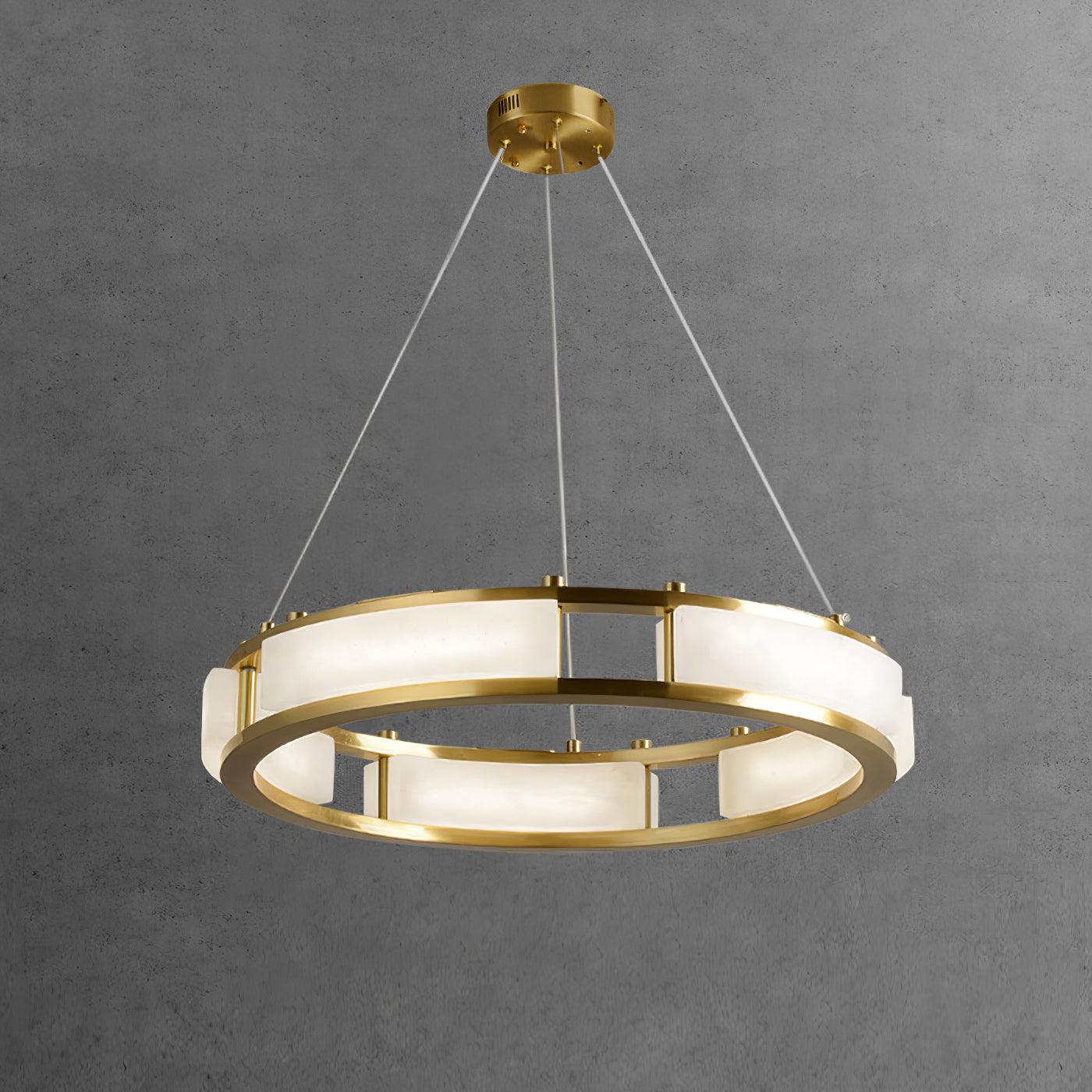 Symiria Luxury Alabaster Ring Pendant Light