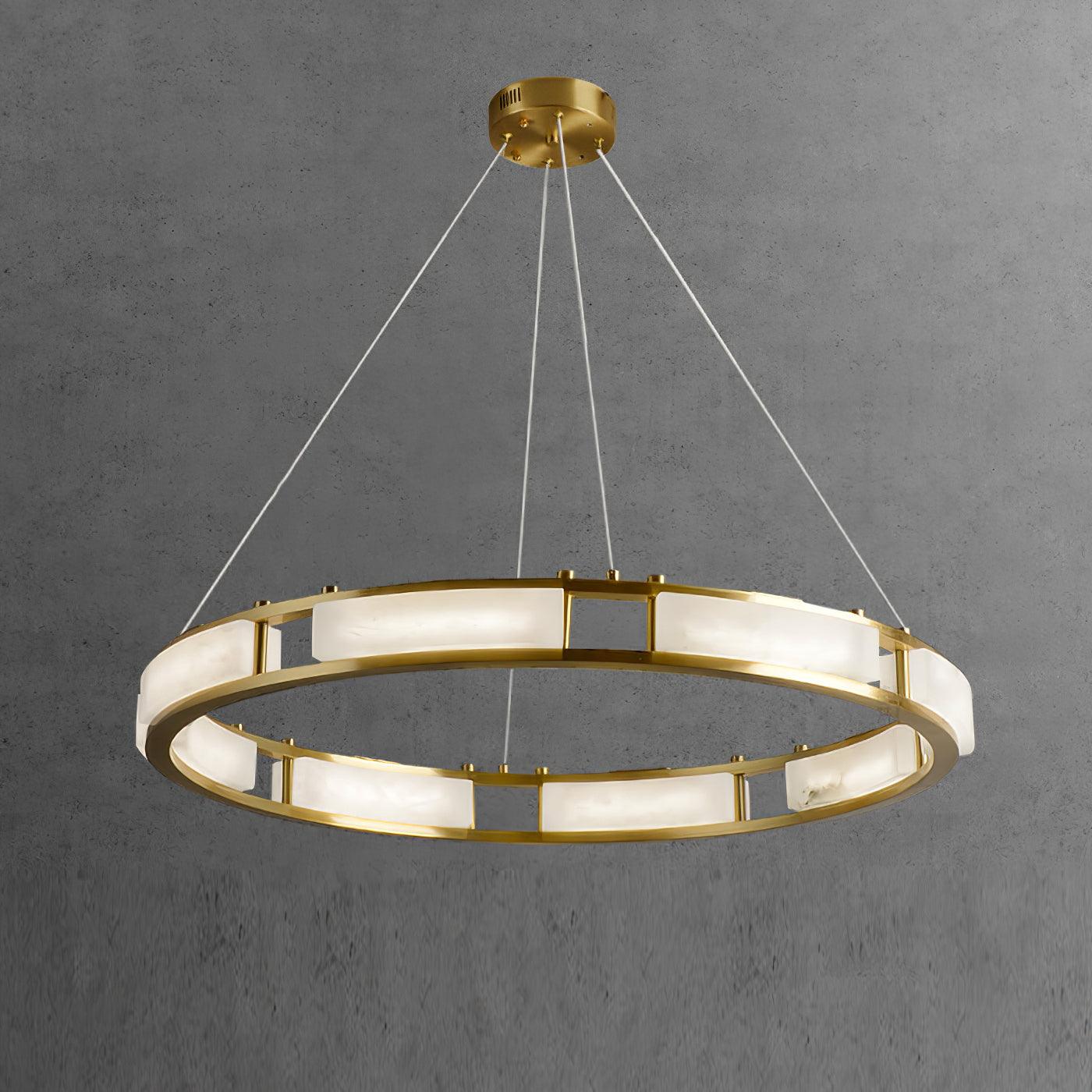 Symiria Luxury Alabaster Ring Pendant Light