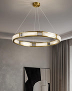 Symiria Luxury Alabaster Ring Pendant Light