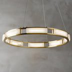 Symiria Luxury Alabaster Ring Pendant Light