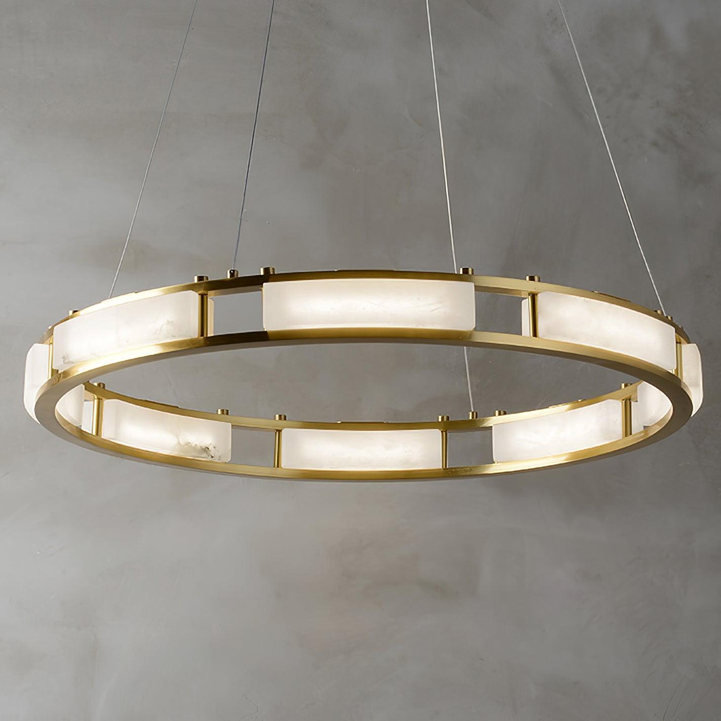 Symiria Luxury Alabaster Ring Pendant Light