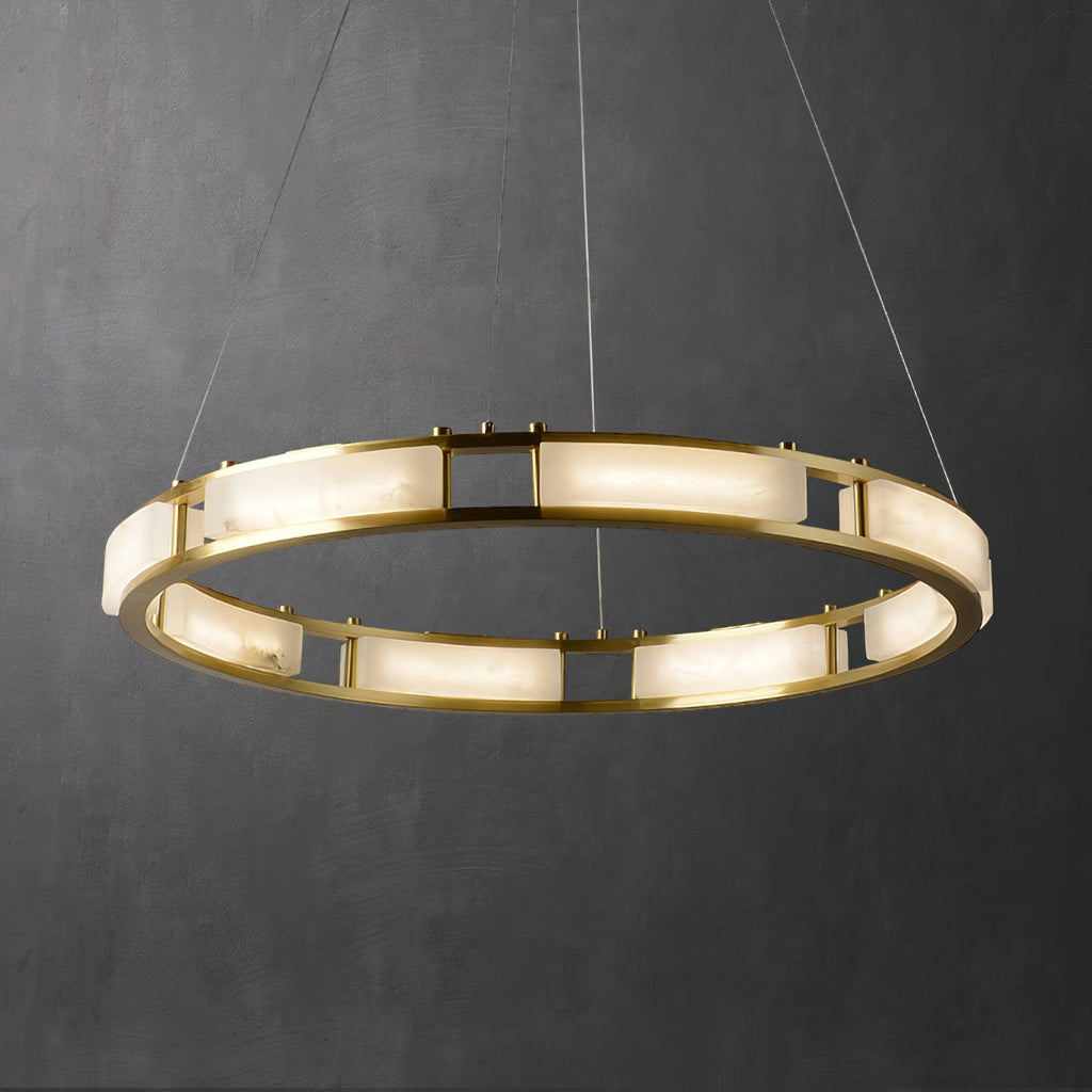 Symiria Luxury Alabaster Ring Pendant Light