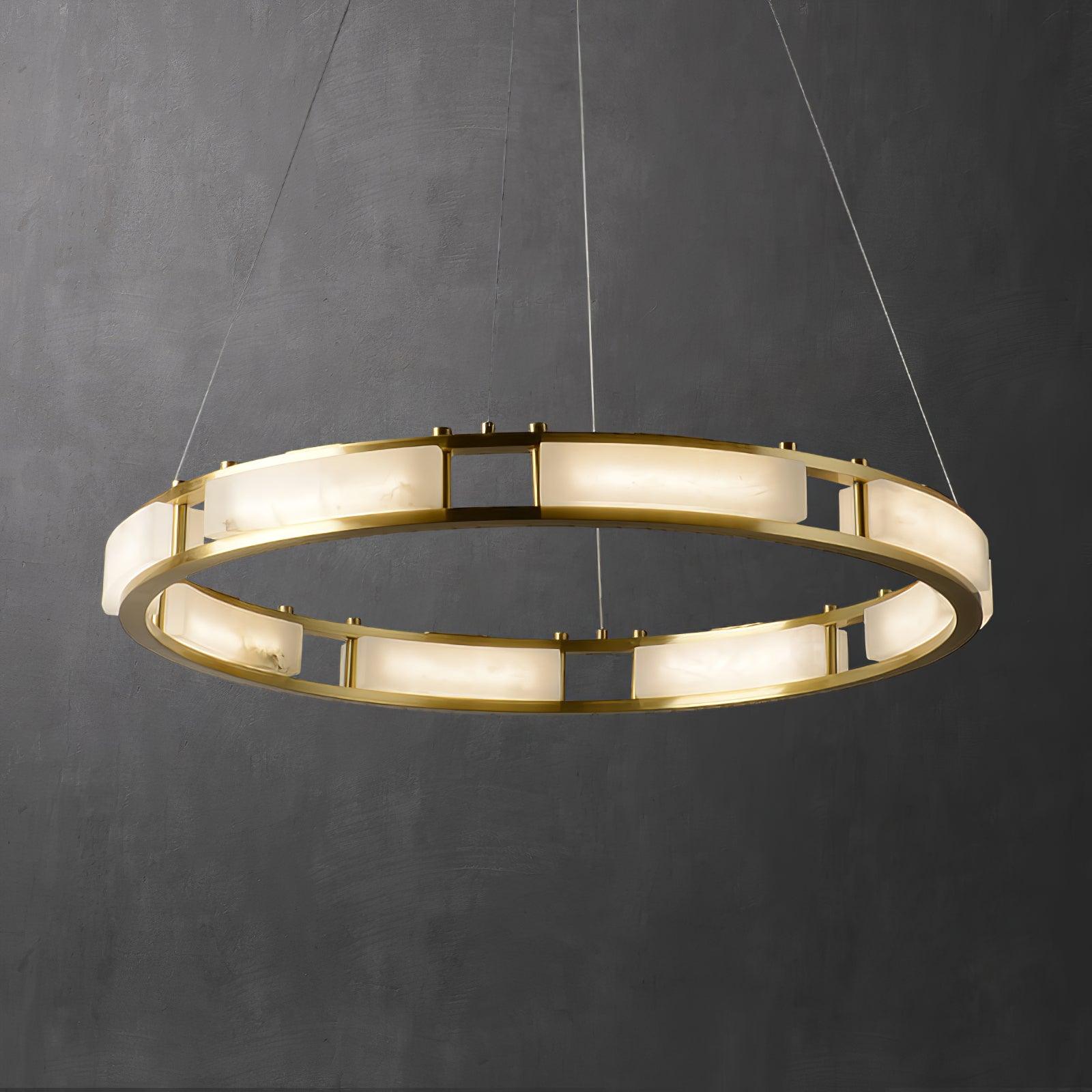 Symiria Luxury Alabaster Ring Pendant Light