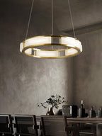 Symiria Luxury Alabaster Ring Pendant Light