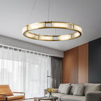 Symiria Luxury Alabaster Ring Pendant Light