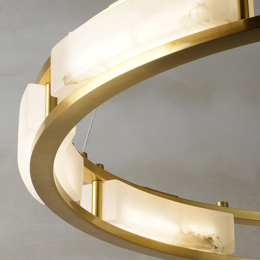 Symiria Luxury Alabaster Ring Pendant Light