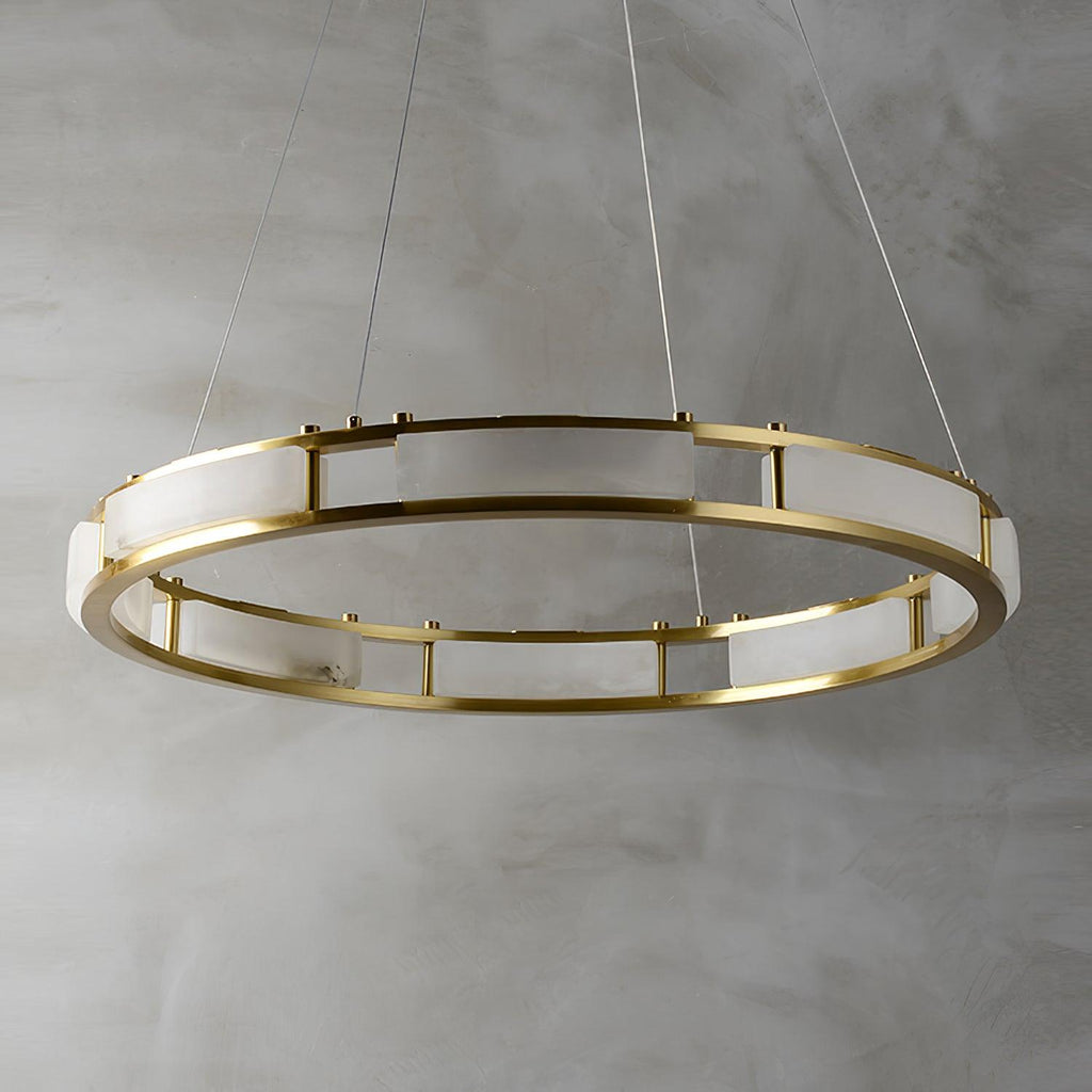 Symiria Luxury Alabaster Ring Pendant Light