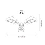 Feyno Travertine & Wood Ceiling Light