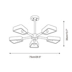 Feyno Travertine & Wood Ceiling Light