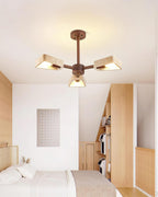 Feyno Travertine & Wood Ceiling Light