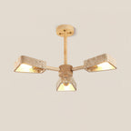 Feyno Travertine & Wood Ceiling Light