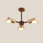 Feyno Travertine & Wood Ceiling Light