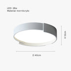 Arisha Modern Round Flush Mount Ceiling Light LED Double Layer