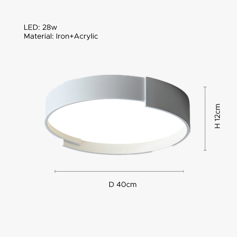 Arisha Modern Round Flush Mount Ceiling Light LED Double Layer