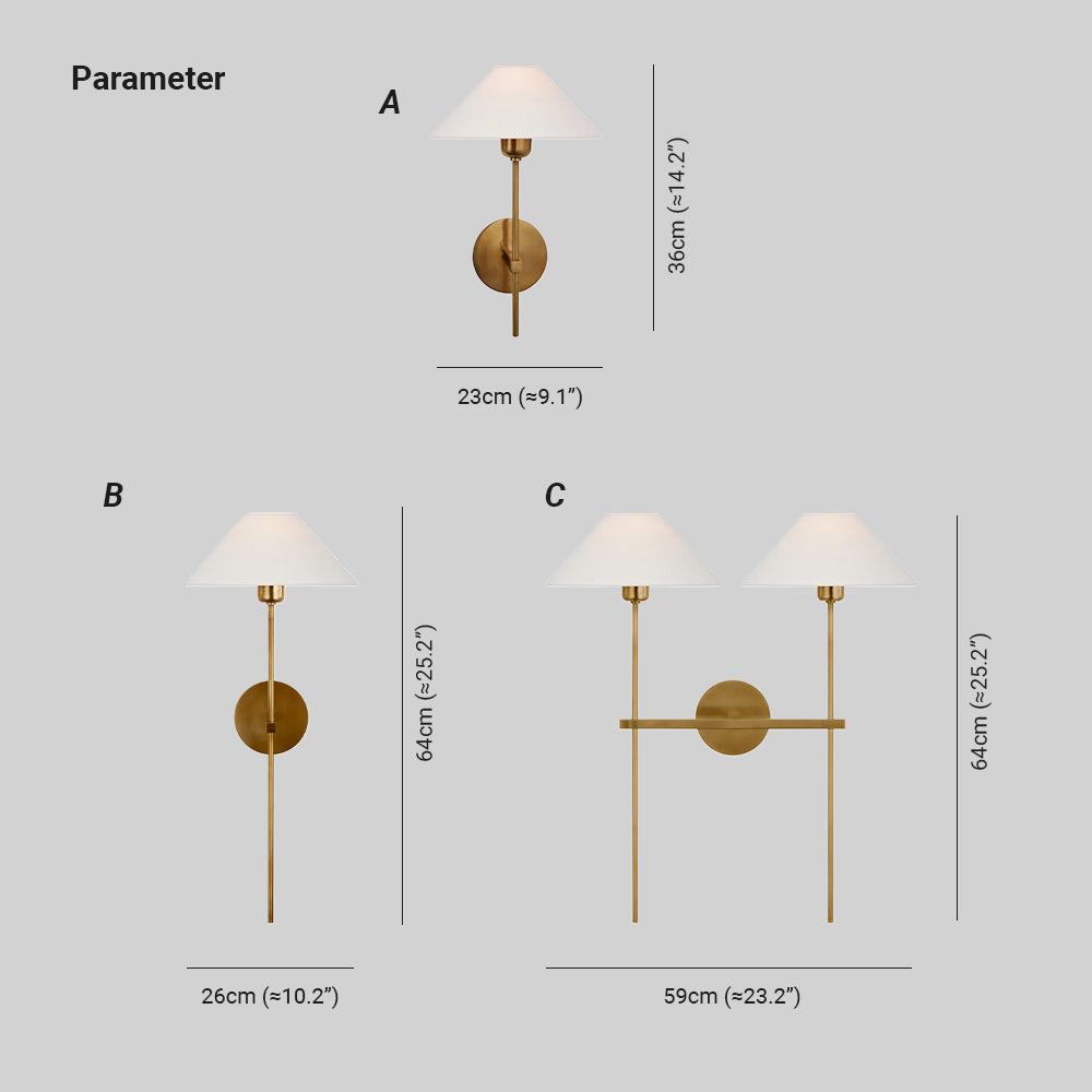 Genevieve Wall Lamp Fabric