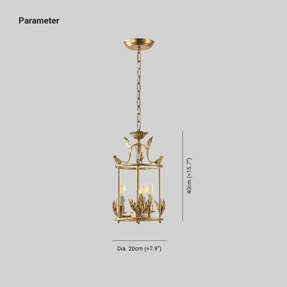 Sova Lantern Pendant Lamp Baroque Style