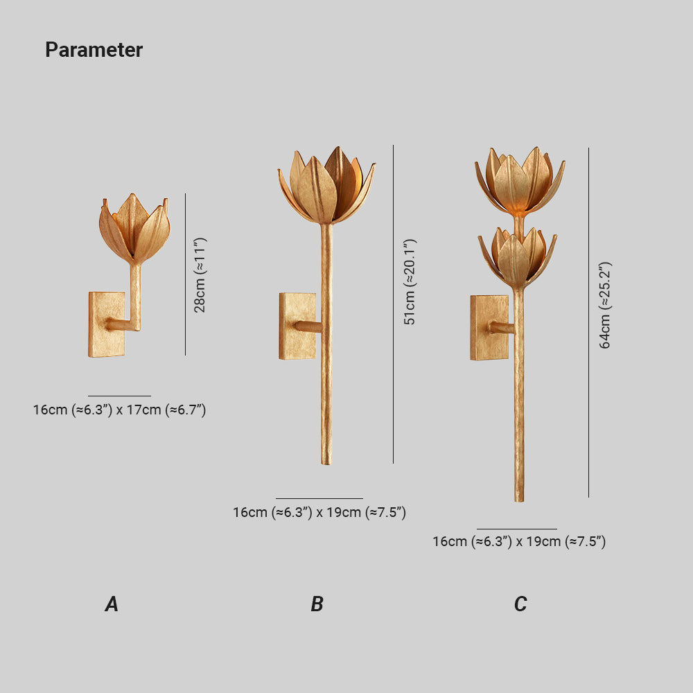 Quina Wall Lamp Flower