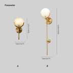 Bravi Brass Sconce Alabaster