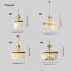 Xelra Chandelier Brass & Crystal