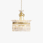 Xelra Chandelier Brass & Crystal